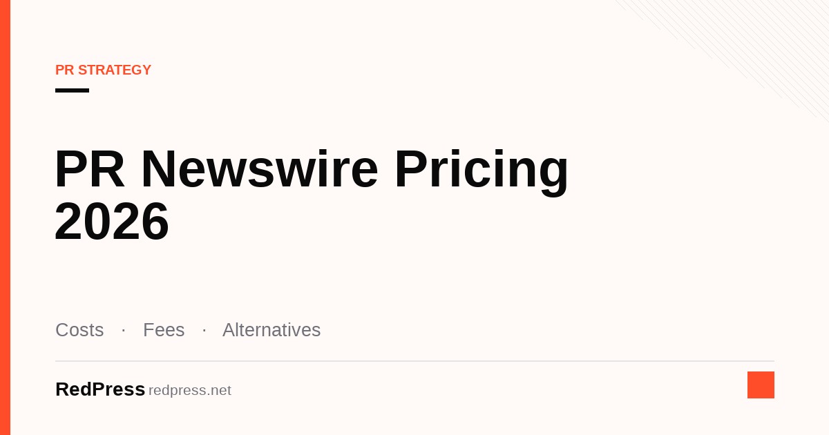 PR Newswire pricing 2026 rate card comparing circuit prices and add-on fees with 2024 rates