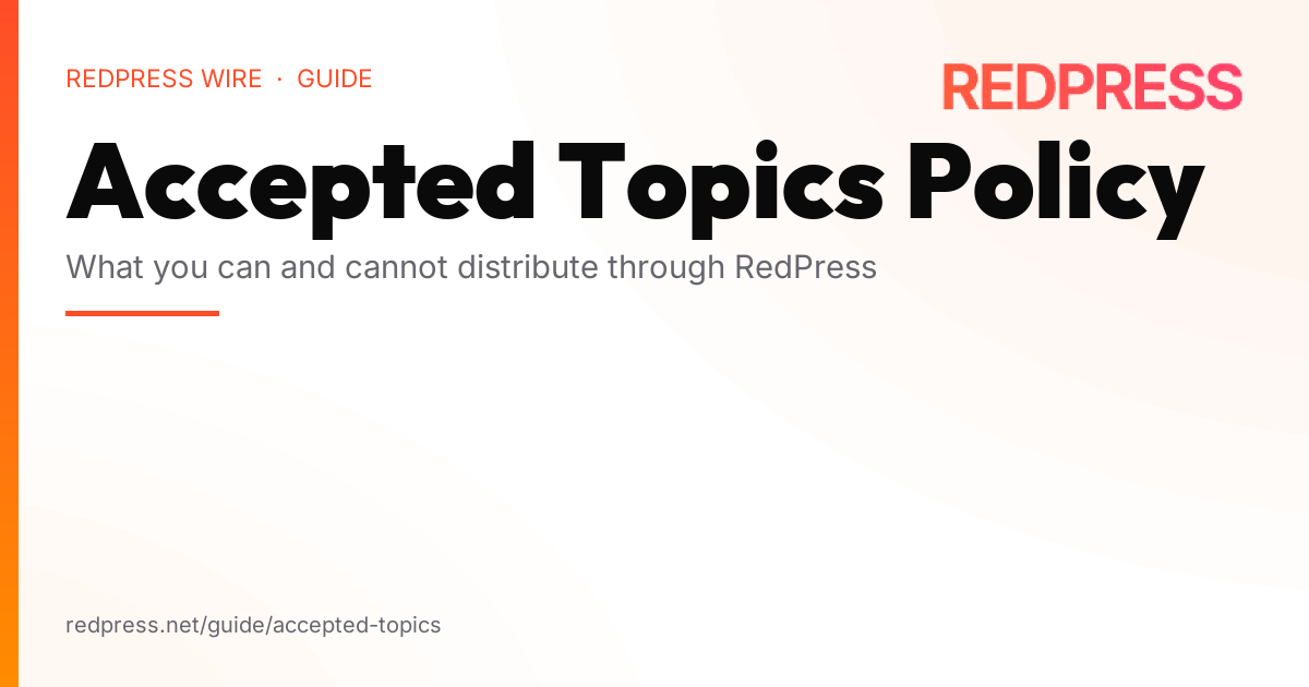 Red Topics Accepted Topics - RedPress