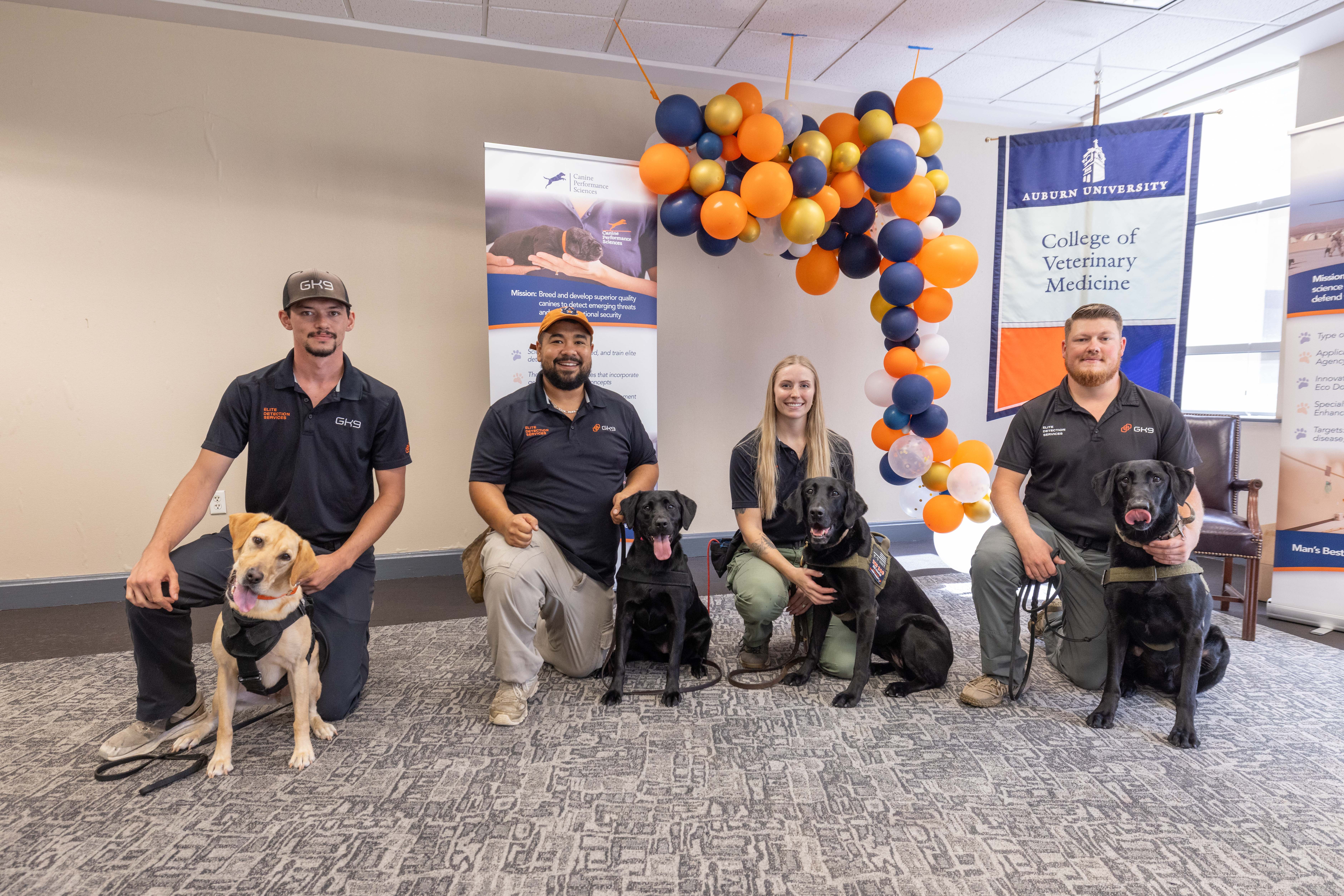 K9 detection teams at competition